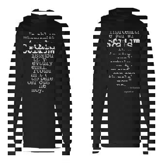 マーガレット・サッチャー 引用 The Problem Withocialism 長袖Tシャツ - Kawaiitshirt