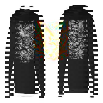 マーチ カレッジ バスケットボール レトロ ブラケット バスター ボス Bボール 長袖Tシャツ - Kawaiitshirt