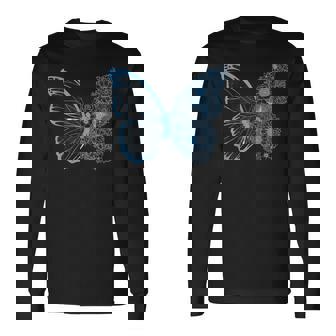 ミクロネシア国旗 蝶 ミクロネシアのルーツ ミクロネシア 長袖Tシャツ - Kawaiitshirt