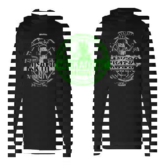 ミスカトニック大学ロゴ ホラー文学 長袖Tシャツ - Kawaiitshirt