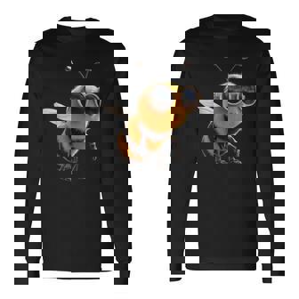 ミツバチのモチーフ養蜂家養蜂家ミツバチお父さん甘い蜂 長袖Tシャツ - Kawaiitshirt