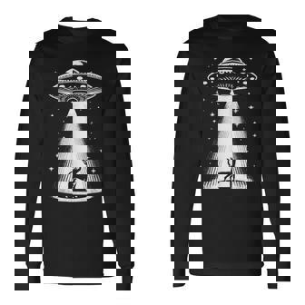 ミニチュアピンシャーママパパ犬-面白いエイリアンufo 長袖Tシャツ - Kawaiitshirt