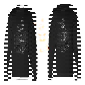 ミニピン愛好家のためのポケットに入った面白いミニチュアピンシャー。 長袖Tシャツ - Kawaiitshirt