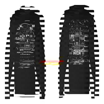 ミュンヘンお土産 ミュンヘン ドイツ国旗 長袖Tシャツ - Kawaiitshirt