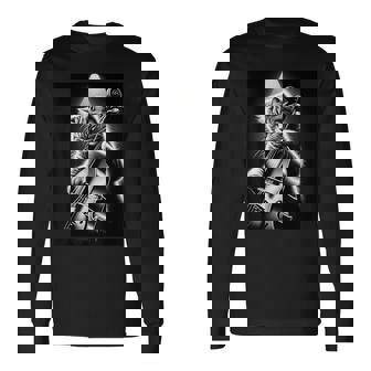 ミュージシャン チェロ奏者 面白い猫 チェロ奏者 長袖Tシャツ - Kawaiitshirt