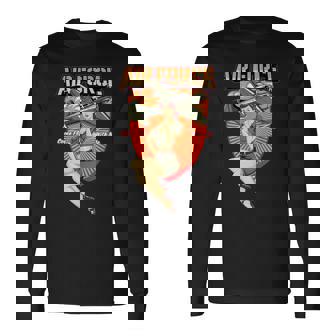 ミリタリーピンナップガール。 長袖Tシャツ - Kawaiitshirt