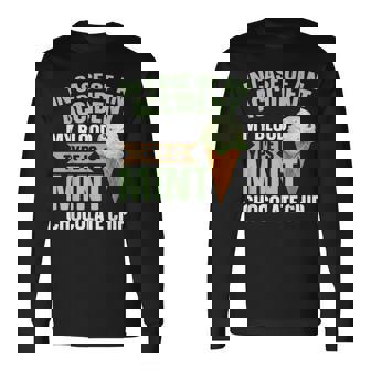 ミントチョコチップフレーバー ワッフルコーン ミントアイスクリーム 長袖Tシャツ - Kawaiitshirt