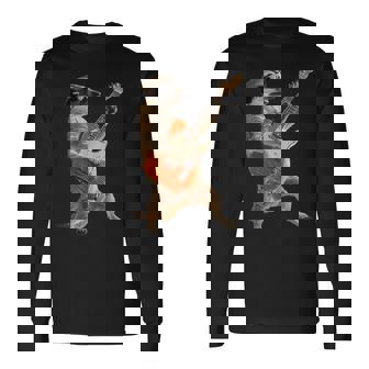 ミーアキャットギター 長袖Tシャツ - Kawaiitshirt