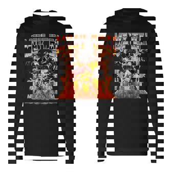 ムエタイタイボクシングフレーム90年代ブーツレッグスタイル 長袖Tシャツ - Kawaiitshirt