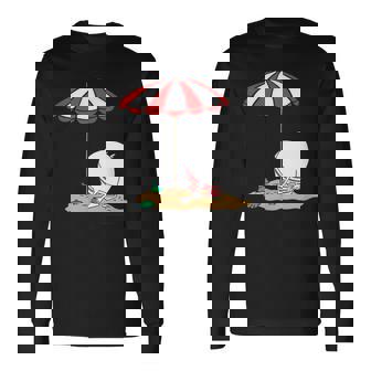 ムーミン ビーチで着替え 長袖Tシャツ - Kawaiitshirt