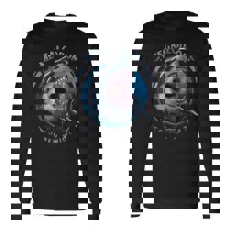 メガロドンジャイアントシャーク 長袖Tシャツ - Kawaiitshirt