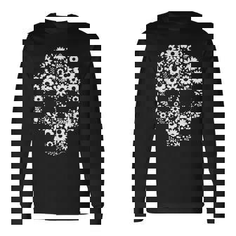 メキシコ人のための死者の日デザインのシュガースカルカラベラ 長袖Tシャツ - Kawaiitshirt