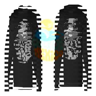 メキシコ湾 1550 レトロ ビーチ ゴルフォ・デ・メキシコ メンズ レディース 長袖Tシャツ - Kawaiitshirt