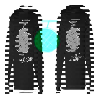 メロン Melon 『フルーツ ポップ』果物 シンプル ゆるい かわいい 落書き イラスト 長袖Tシャツ - Kawaiitshirt