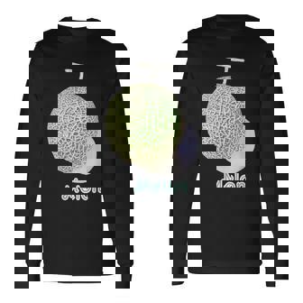 メロン Melon 『フルーツ ポップ』果物 リアル シンプル かわいい イラスト 長袖Tシャツ - Kawaiitshirt