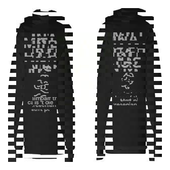 メンタルヘルス看護師の落ち着きはプランセラピストの一部です 長袖Tシャツ - Kawaiitshirt