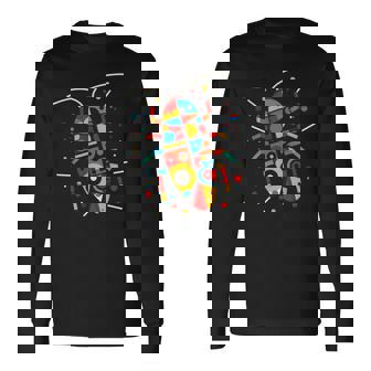 モダン 幾何学的 ミニマリズム イラスト ゴキブリ グラフィック 長袖Tシャツ - Kawaiitshirt