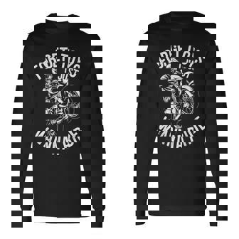 モトクロス ライダー ダートバイク ヘルメット Forget Toys I Just Wanna 長袖Tシャツ - Kawaiitshirt