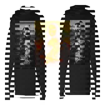 モナリザ 猫 長袖Tシャツ - Kawaiitshirt