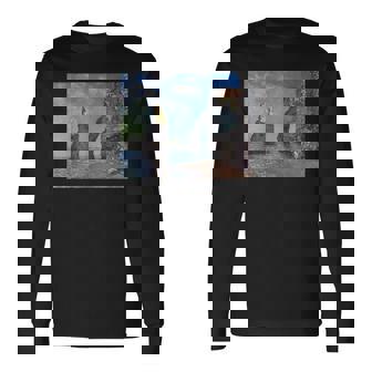 モネのエトルタの断崖 長袖Tシャツ - Kawaiitshirt