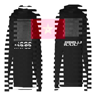 モロッコ国旗tシャツ 長袖Tシャツ - Kawaiitshirt