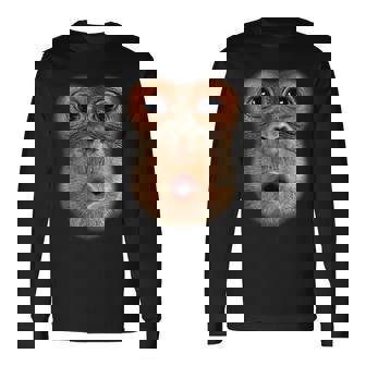 モンキーフェイスブレスファニーメンズレディースハロウィンコスチューム 長袖Tシャツ - Kawaiitshirt