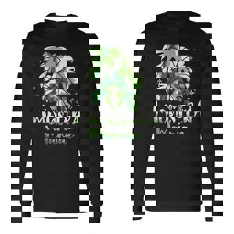 モンステラ 植物 ガーデニング 庭好き 庭師 観葉植物 長袖Tシャツ - Kawaiitshirt