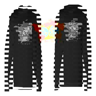 モンテッソーリ大陸の地図 長袖Tシャツ - Kawaiitshirt