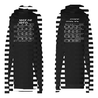 モールス信号チャート文字番号翻訳者ギフト Morse Code 長袖Tシャツ - Kawaiitshirt