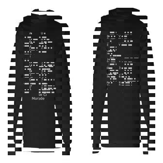 モールス符号tシャツ 国際モールス符号アルファベットシャツ 長袖Tシャツ - Kawaiitshirt