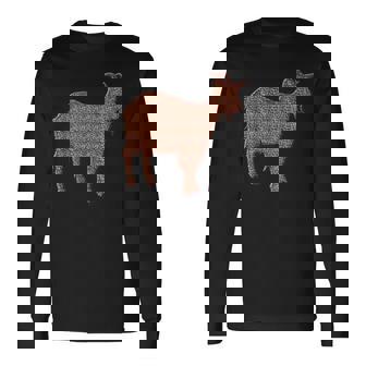 ヤギ動物コーヒー豆 長袖Tシャツ - Kawaiitshirt