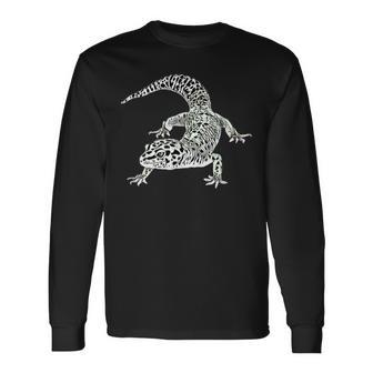 ヤモリ ヒョウモントカゲモドキ 爬虫類 長袖Tシャツ - Kawaiitshirt