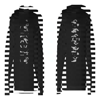 ヤモリ ムーンフェイズ トカゲ 爬虫類 長袖Tシャツ - Kawaiitshirt