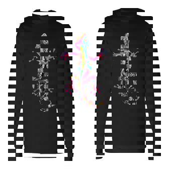 ヤモリ モチーフ トカゲ 爬虫類 ヤモリ トカゲ イグアナ ヤモリ 長袖Tシャツ - Kawaiitshirt