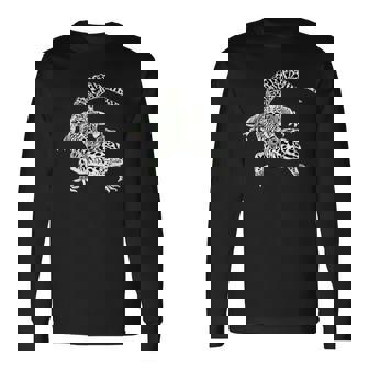 ヤモリ 爬虫類 モチーフ カラフル トカゲ 長袖Tシャツ - Kawaiitshirt