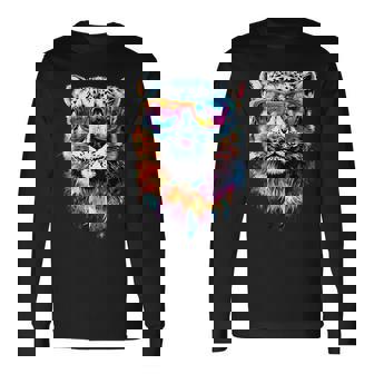 ユキヒョウ パンサー 大型ネコ科動物 ユキヒョウ 長袖Tシャツ - Kawaiitshirt