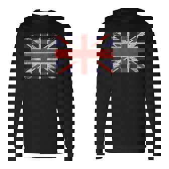 ユニオンジャック ヴィンテージ 英国国旗 ブリティッシュレトロフラッグ 長袖Tシャツ - Kawaiitshirt