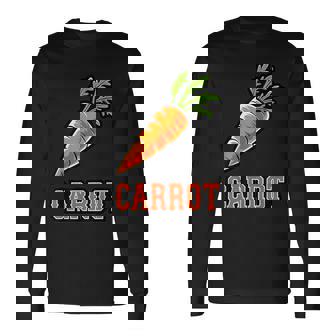 ユニークで楽しいニンジンデザインのグラフィック。 長袖Tシャツ - Kawaiitshirt