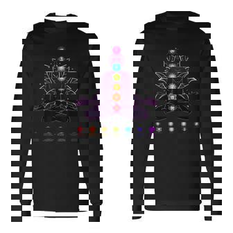 ヨガ チャクラ スピリチュアル ボディ システム 瞑想 長袖Tシャツ - Kawaiitshirt