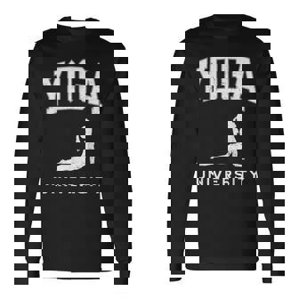 ヨガ 大学 大学 面白い 長袖Tシャツ - Kawaiitshirt