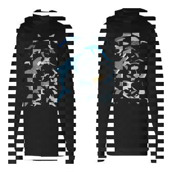ヨシキリザメ アオザメ シュモクザメ ジンベエザメ 長袖Tシャツ - Kawaiitshirt