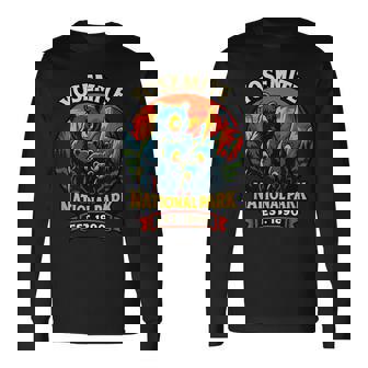 ヨセミテ国立公園 クマの家族 Est 1890 サンセットアート 長袖Tシャツ - Kawaiitshirt