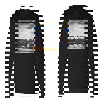 ヨハネス・フェルメールによるデルフトの眺めゲジヒト・オプ・デルフト 1661 長袖Tシャツ - Kawaiitshirt