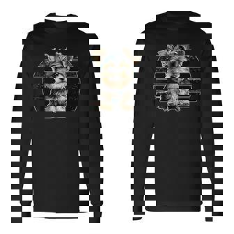 ヨークシャーテリア犬 ポップアート 誇り高きヨーキー 犬好き オーナー 長袖Tシャツ - Kawaiitshirt