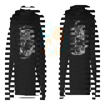 ライオン愛好家 カラフルな動物園の動物のライオン 長袖Tシャツ - Kawaiitshirt