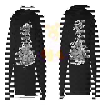 ライラックのエアデール テリア 長袖Tシャツ - Kawaiitshirt