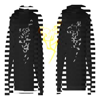 ラインアート トランペッター ジャズミュージシャン 長袖Tシャツ - Kawaiitshirt