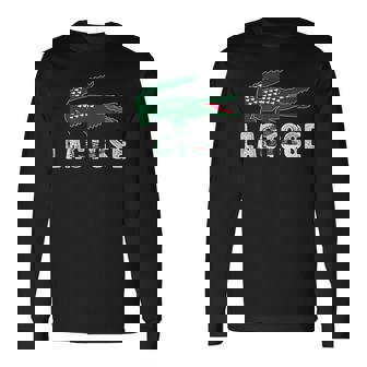 ラクトース-乳糖不耐症クロコダイルパロディtシャツ 長袖Tシャツ - Kawaiitshirt