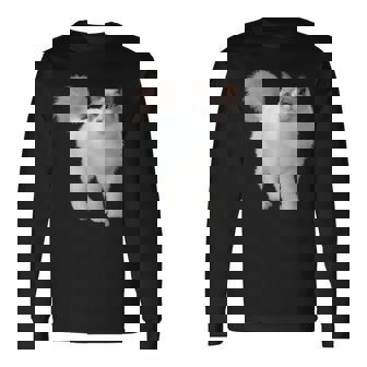 ラグドール 猫のポートレート ラグドール キャットヘッド ラグドール 猫の顔 長袖Tシャツ - Kawaiitshirt