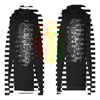 ラスタライオン クール ドレッドロック ラスタファリ ラスタ愛好家用 長袖Tシャツ - Kawaiitshirt
